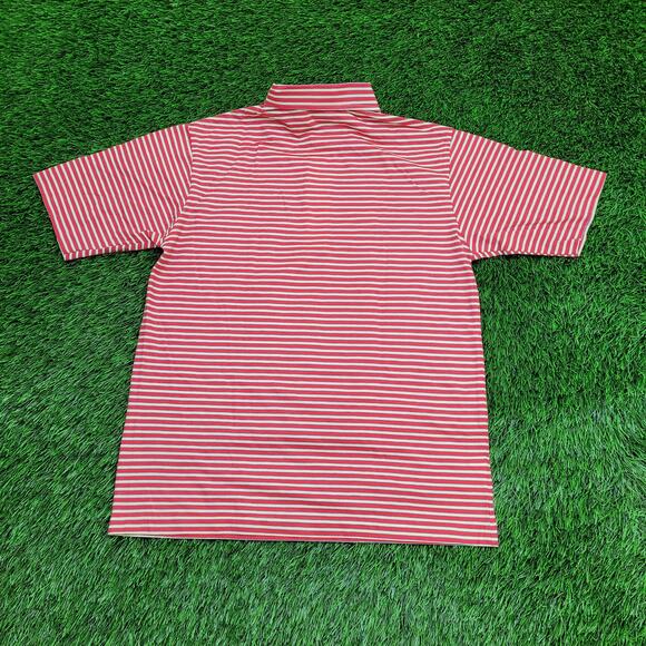 VTG 70s Manhattan Nature Knit Striped Polo Shirt Mens Small 3-Button Placket - Picture 5 of 9